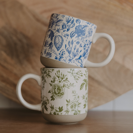 Blue Delft Stoneware Coffee Mug - Home Decor & Gifts by Sweet Water Decor