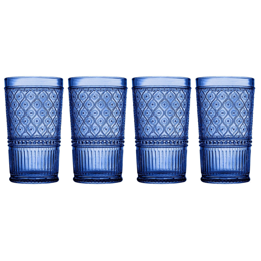 Claro Blue Highball, Set of 4