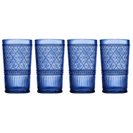 Claro Blue Highball, Set of 4