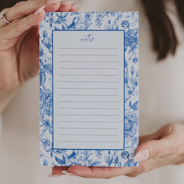 Blue Delft Notepad - Stationery & Office Accessories by Sweet Water Decor