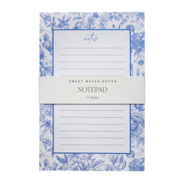 Blue Delft Notepad - Stationery & Office Accessories by Sweet Water Decor