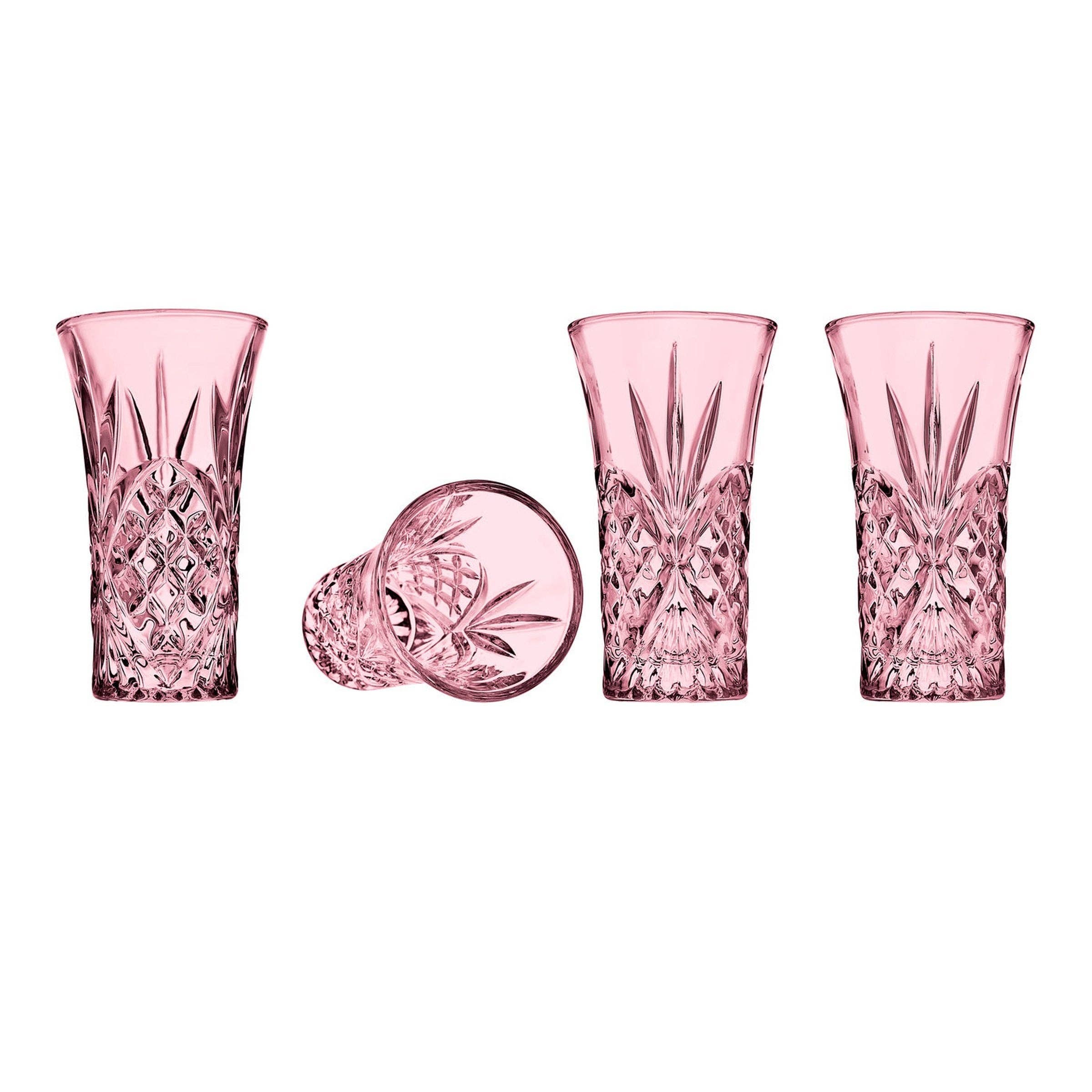 Dublin Crystal Blush Shooters, Set of 6