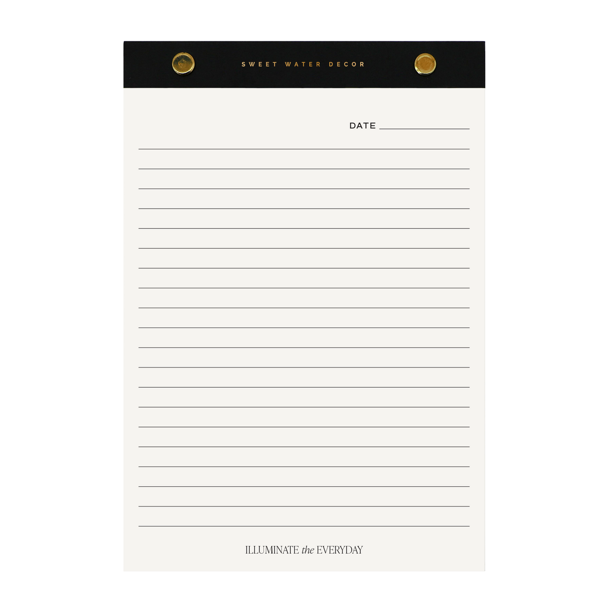 Gold Rivet Basic Notepad - Stationery & Gifts
