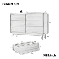 6 Drawer Double Dresser Features Vintage-style And Bevel Design