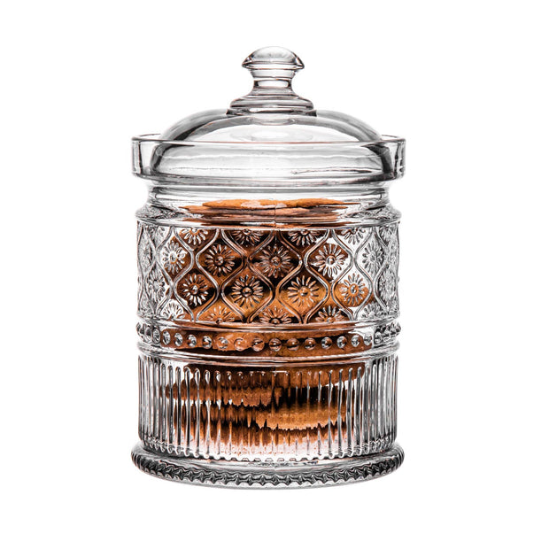 Pink Crystal Medium Claro Canister