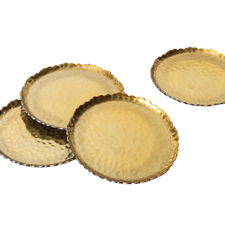 Black and Gold Set of Four Coasters