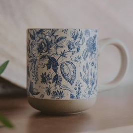 Blue Delft Stoneware Coffee Mug - Home Decor & Gifts by Sweet Water Decor
