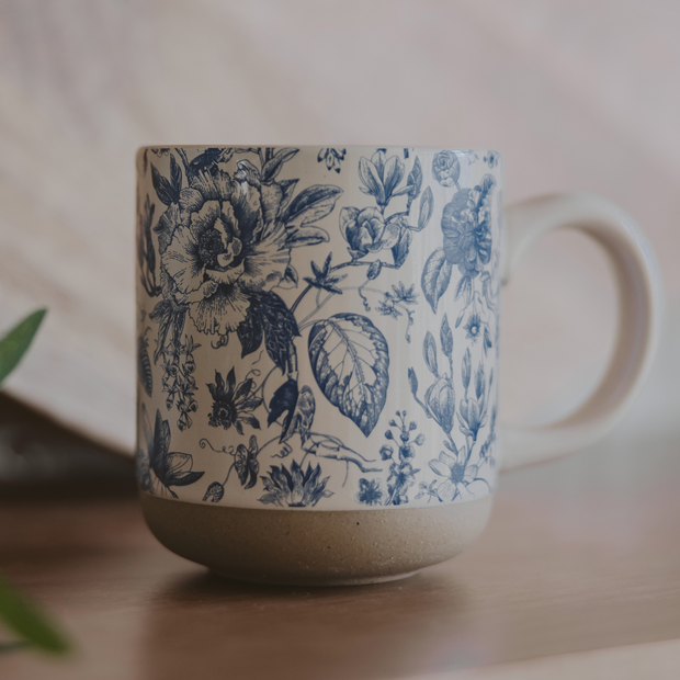 Blue Delft Stoneware Coffee Mug - Home Decor & Gifts by Sweet Water Decor